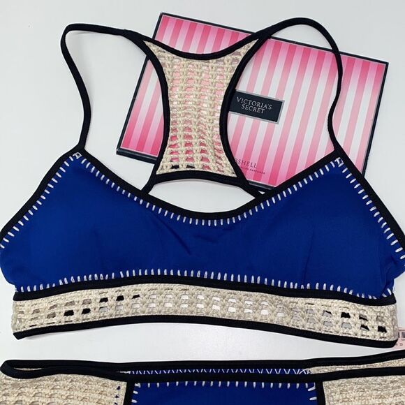 🔥🏖VICTORIA SECRET  swimsuit The Fabulous/push-up  cheeky  New - Picture 2 of 7